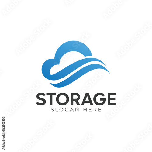 Illustration vector graphic of self storage company logo design template