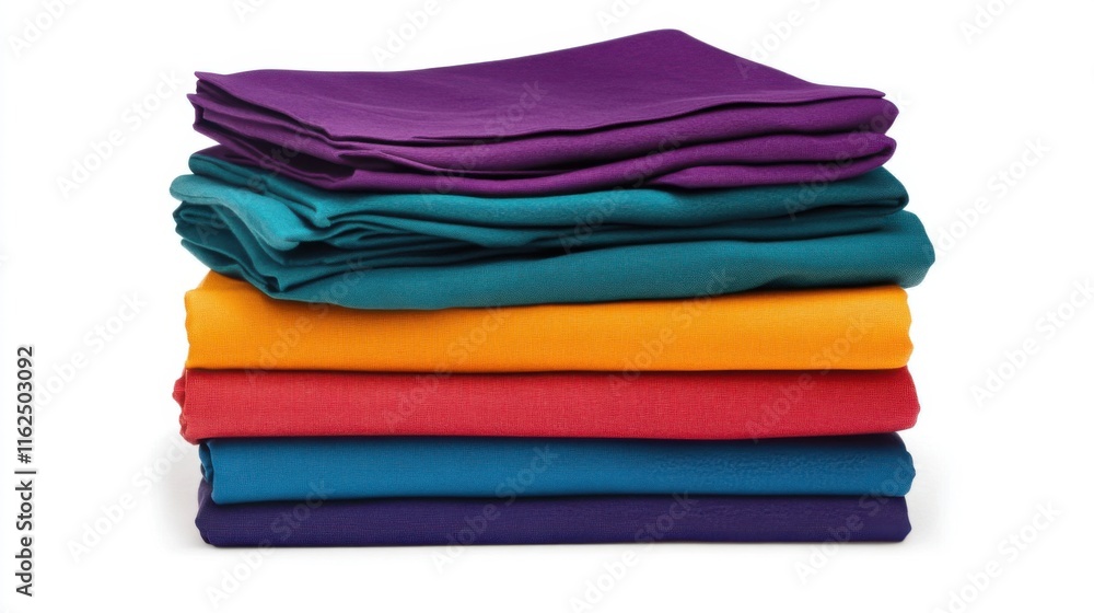 Various Colored Soft Folders on White Background Various Colored Soft Folders on White Background