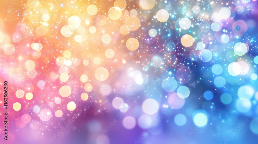 Obraz premium Vibrant Abstract Bokeh Background with Multicolored Light Effects