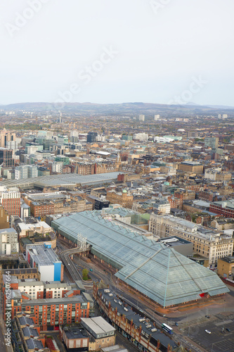 Glasgow aerial view looking west from Port Dundas photo