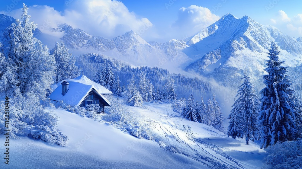 winter mountain landscape winter mountain landscape