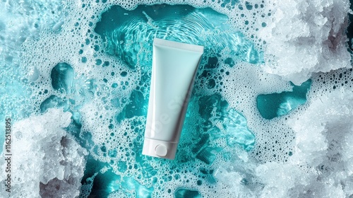 Luxury cosmetic mockups with water splashes and vibrant backgrounds for skincare and beauty branding