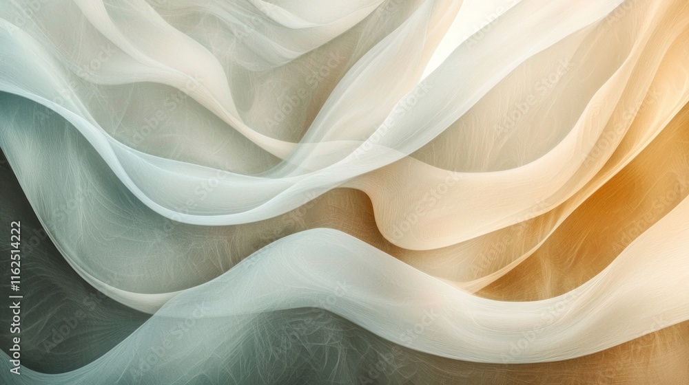 Abstract Draped Fabric in Soft Neutral Tones Abstract Draped Fabric in Soft Neutral Tones