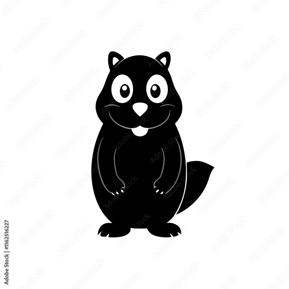 Beaver cartoon vector silhouette Beaver cartoon vector silhouette