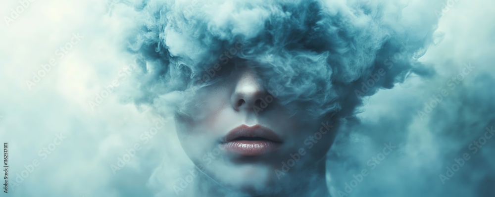 A person with a misty, clouded mind, symbolizing the emotional weight and mental health struggles that create confusion and uncertainty A person with a misty, clouded mind, symbolizing the emotional weight and mental health struggles that create confusion and uncertainty