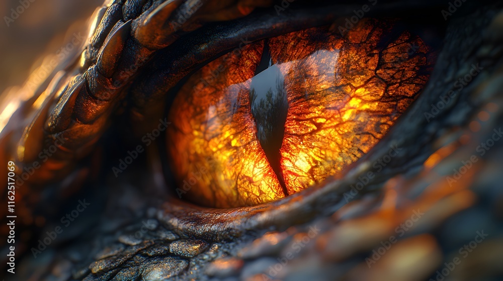 A Stunning and Detailed Artistic Representation of a Vivid Menacing Dragon Eye Surrounded by Flames A Stunning and Detailed Artistic Representation of a Vivid Menacing Dragon Eye Surrounded by Flames