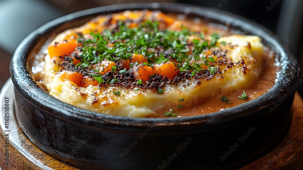 Delicious Shepherd's Pie: A Traditional Comfort Food Filled with Seasoned Beef and Creamy Potatoes Delicious Shepherd's Pie: A Traditional Comfort Food Filled with Seasoned Beef and Creamy Potatoes