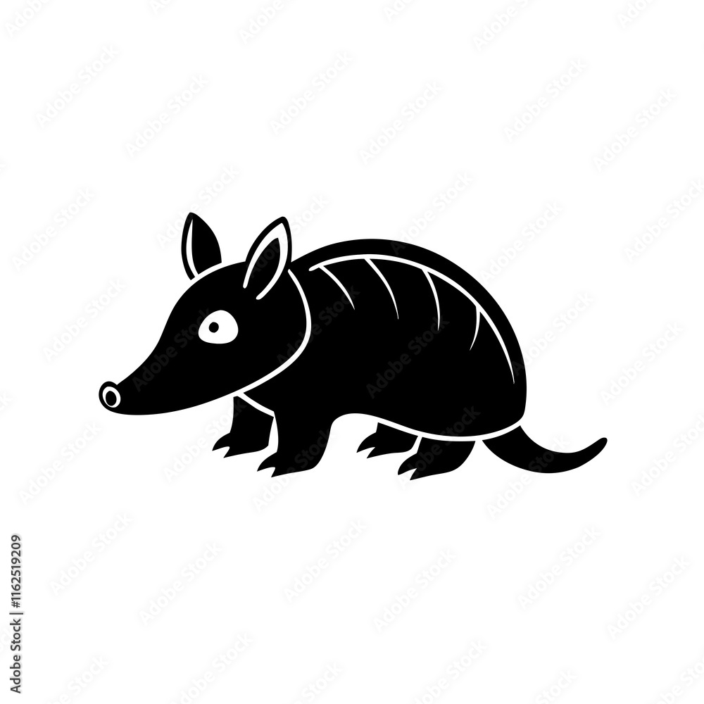 Armadillo cartoon vector silhouette Armadillo cartoon vector silhouette