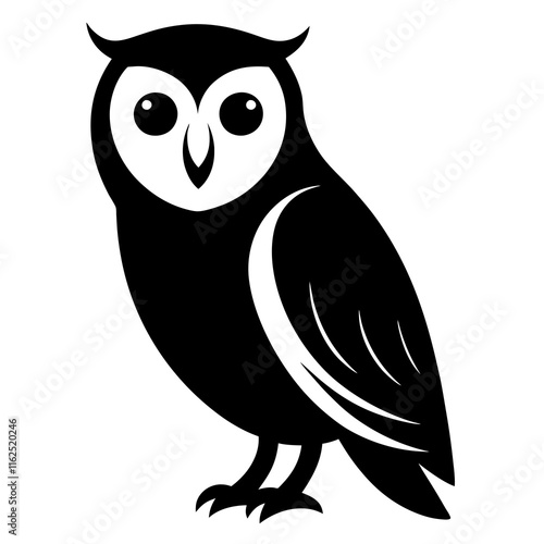 Barn Owl Silhouette Vector Illustration photo