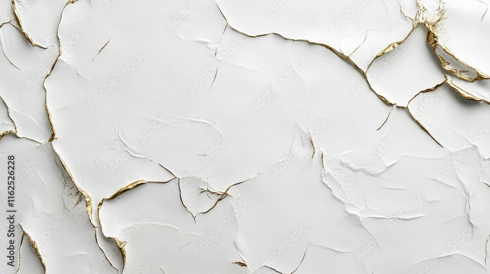 Fototapeta premium Elegant White Texture with Gold Accents in Modern Design