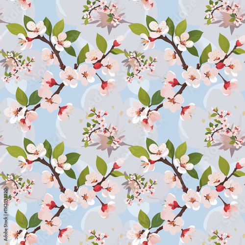 Delicate Pastel Cherry Blossoms Print
