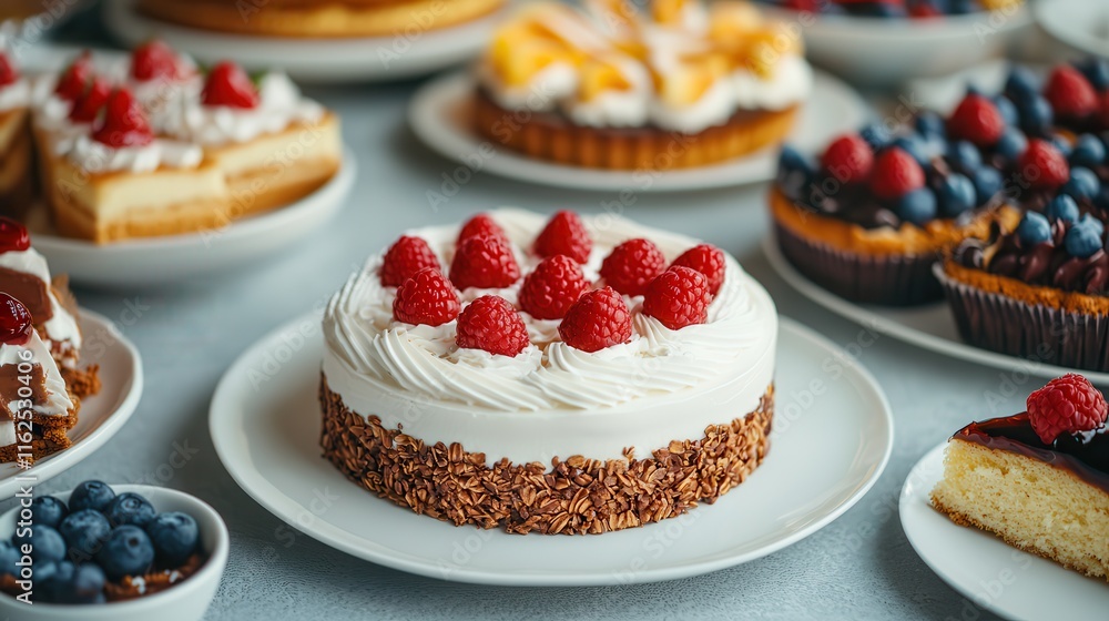 Halal food combines tradition with restaurant dining. Delicious assortment of cakes and desserts on display. Halal food combines tradition with restaurant dining. Delicious assortment of cakes and desserts on display.