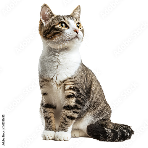 Adorable Cat Isolated on Transparent Background, Perfect for Design Projects  
