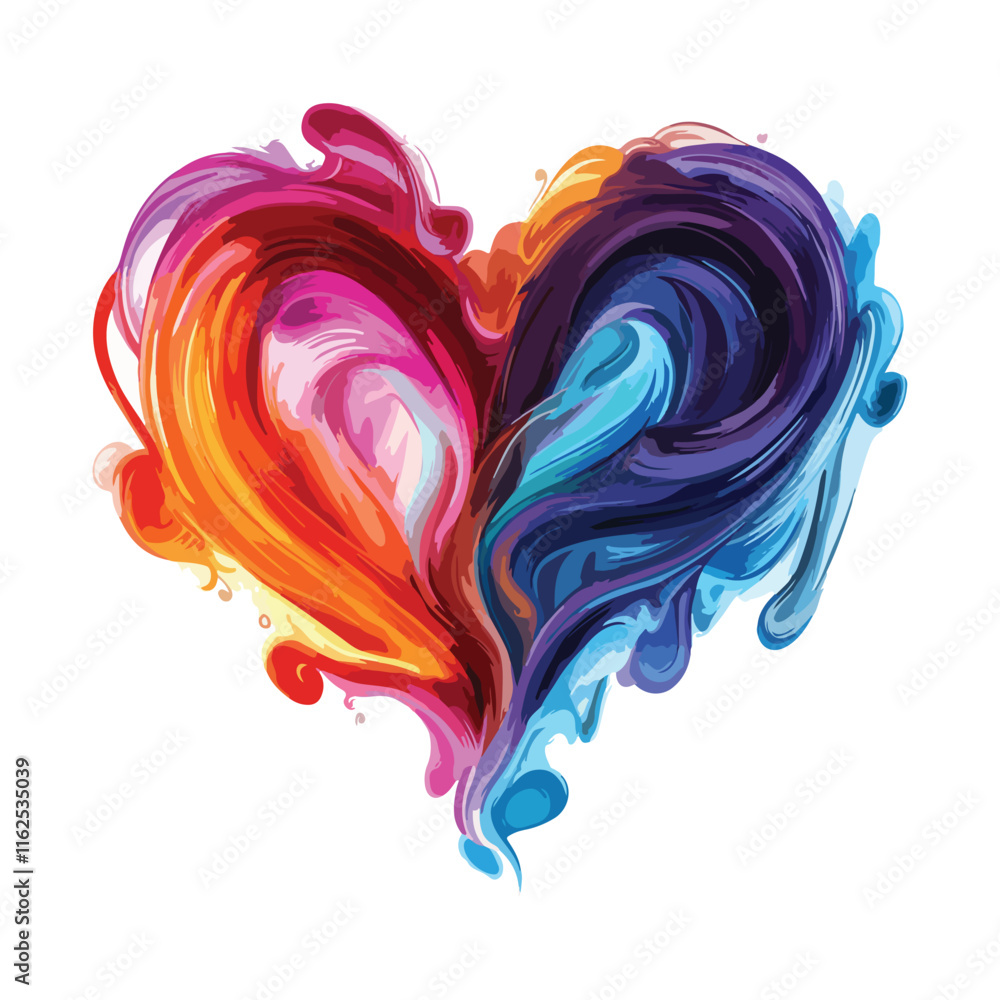Obraz premium vibrant heart vector