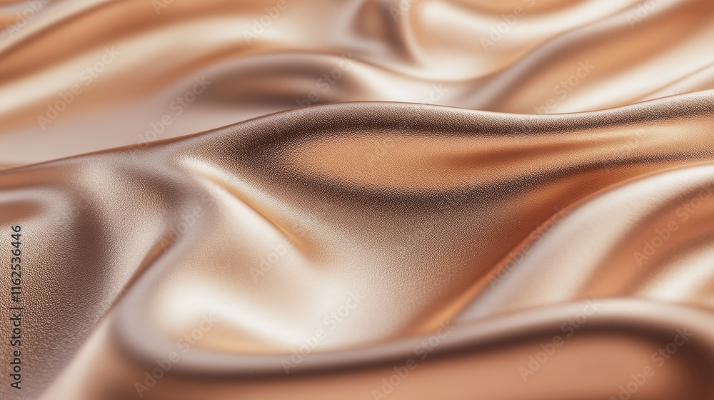 Fototapeta premium Smooth and Shiny Satin Fabric Textures in Warm Bronze Tones