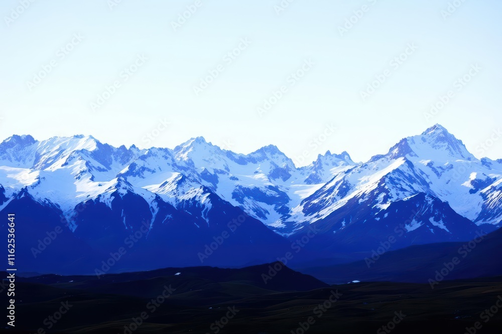 Obraz premium A view of snow-capped mountains in Polar Regions