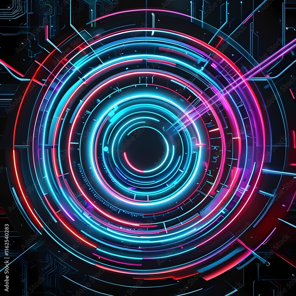 Fototapeta premium marketing technology background fractal burst background