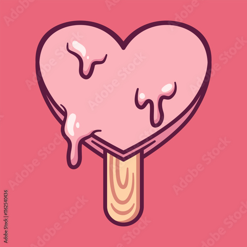 Love stick ice cream valentines day