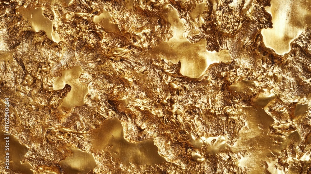 Intricate Textured Gold Surface with Organic Patterns and Design Intricate Textured Gold Surface with Organic Patterns and Design