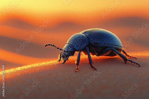 Beetle at Sunset in the Desert photo