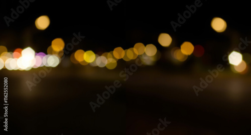 Festive glowing bokeh lights with a colorful and blurred holiday background,,  bokeh night background, illuminated by night lights