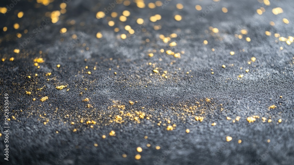 Sparkling Gold Dust Texture on Dark Background for Elegant Design Sparkling Gold Dust Texture on Dark Background for Elegant Design