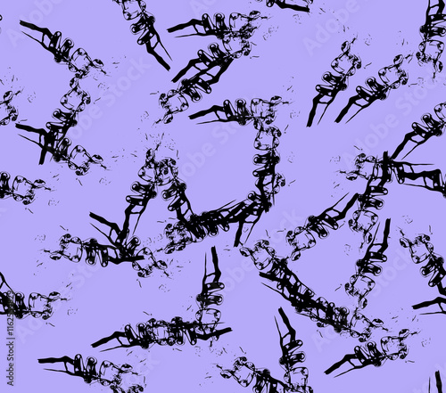 Abstract water color black seamless patterns