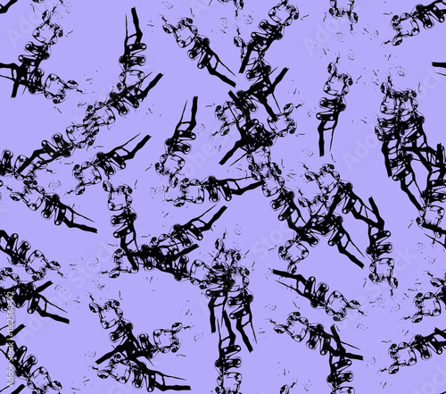 Abstract water color black seamless patterns