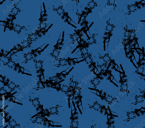 Abstract water color black seamless patterns