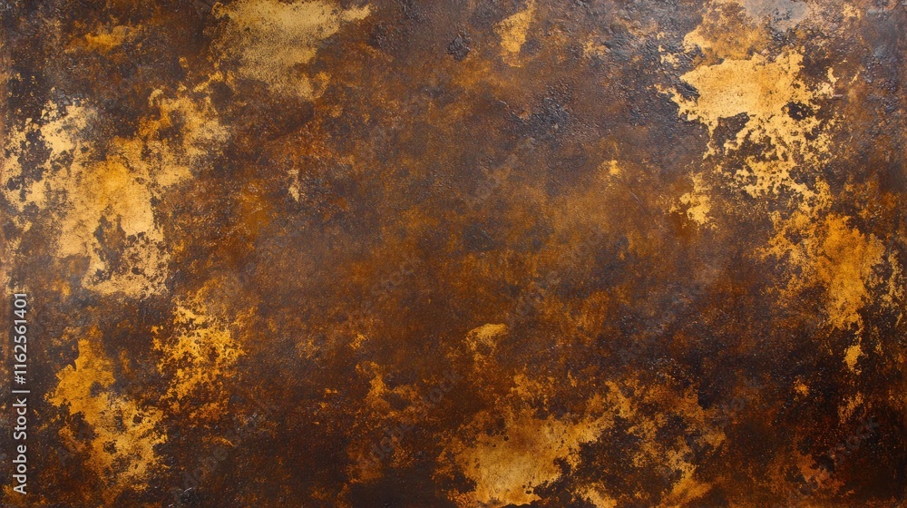 Abstract Texture of Rusty Metal Surface with Golden and Brown Hues Abstract Texture of Rusty Metal Surface with Golden and Brown Hues