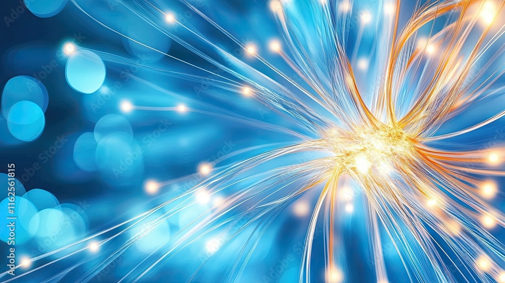 Fototapeta premium Innovative Quantum Computing Visuals Reshaping Technology's Future With Vibrant Energy Patterns