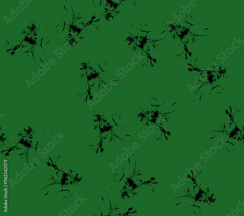 Abstract water color black seamless patterns