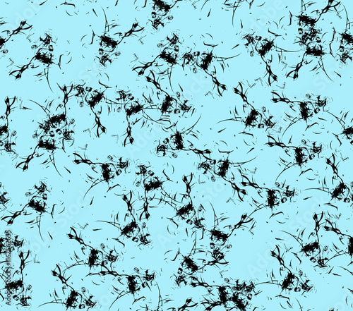 Abstract water color black seamless patterns