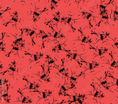 Abstract water color black seamless patterns