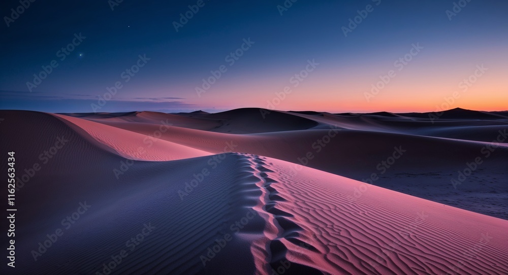 Dunes at twilight where the sand seems to glow with the last light of day Dunes at twilight where the sand seems to glow with the last light of day