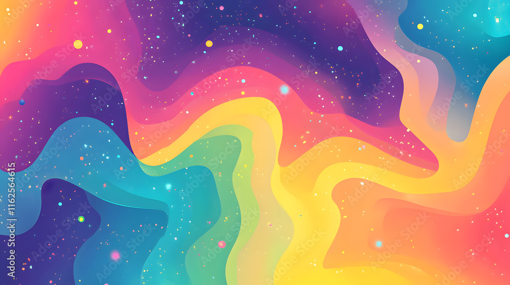 Gradient rainbow background with vibrant glowing outlines, abstract colorful background Gradient rainbow background with vibrant glowing outlines, abstract colorful background