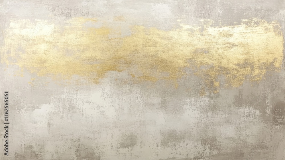 Elegant Abstract Art with Gold Touches and Soft Gray Background