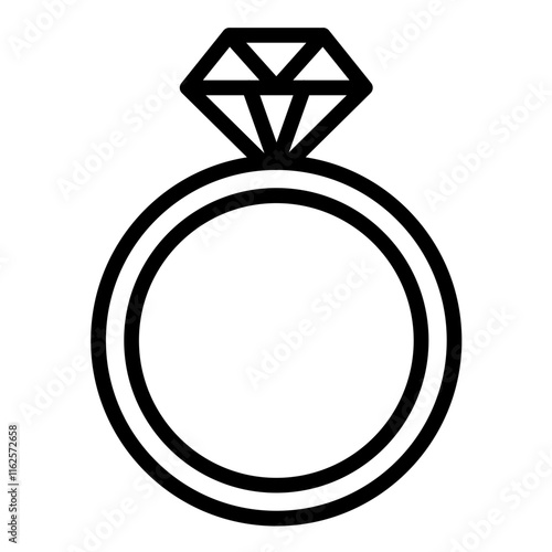 Vector Design Diamond Ring Icon Style