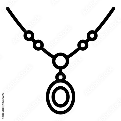 Vector Design Necklace Icon Style