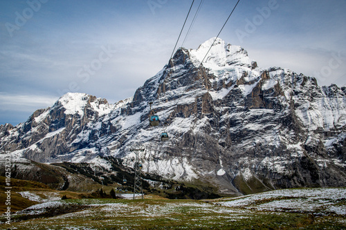 Beautiful winter landscapes in the Swiss Alps - Grindelwald. photo