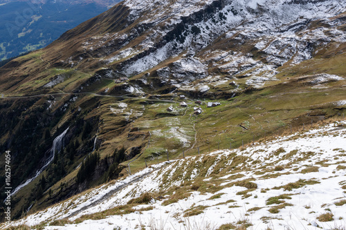 Beautiful winter landscapes in the Swiss Alps - Grindelwald. photo