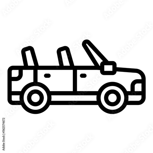 Vector Design Convertible Car Icon Style