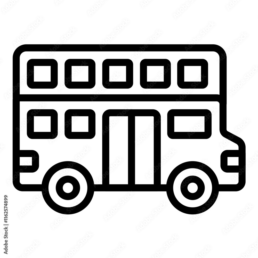 Vector Design Double Decker Icon Style Vector Design Double Decker Icon Style