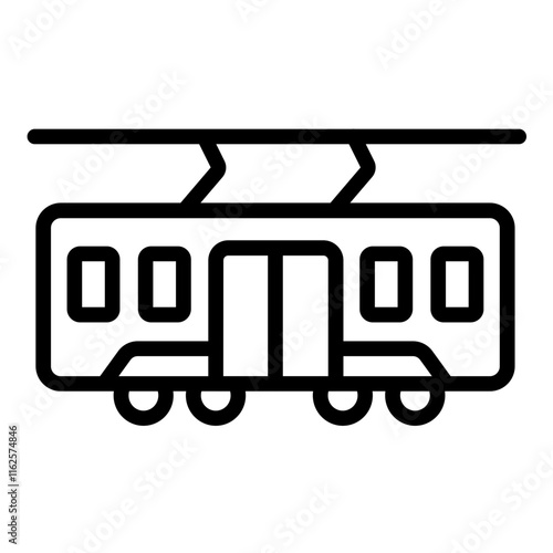 Vector Design Tramcar Icon Style