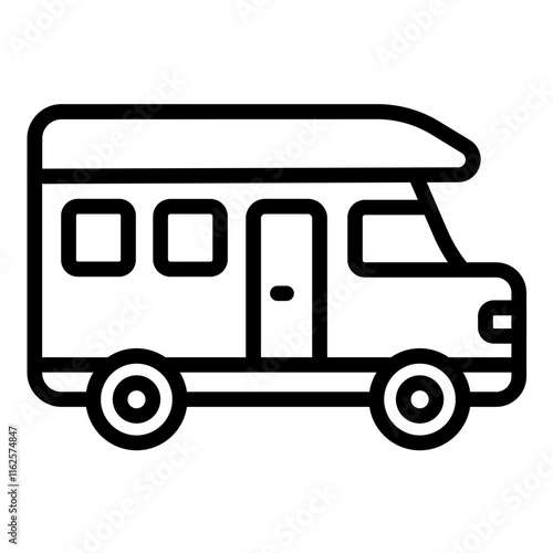 Vector Design Camper Van Icon Style