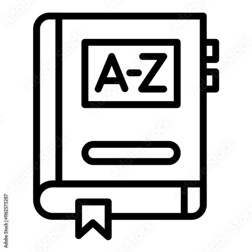 Vector Design Dictionary Icon Style