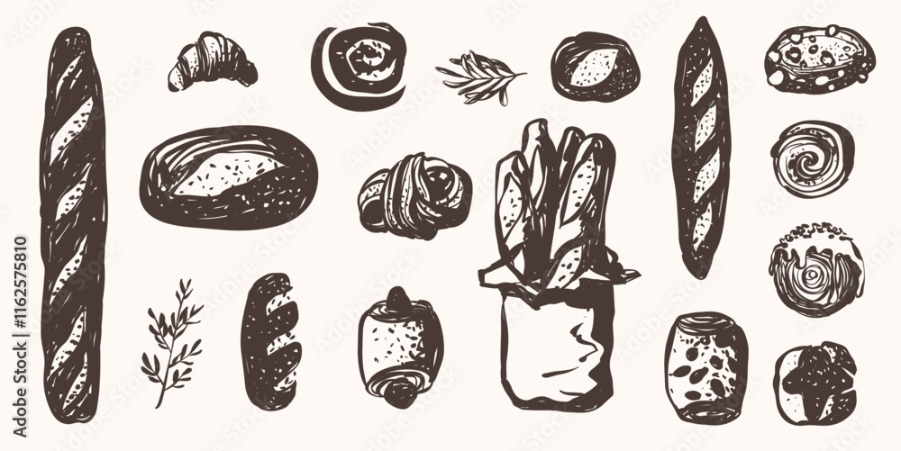 Loaf of Bread Clip Art Vector, Bread Bakery, Bakery Logo, Bakery Shop, Bread, Hand Drawn Bread, Sourdough, baguette, white bread, challah, isolated bread Loaf of Bread Clip Art Vector, Bread Bakery, Bakery Logo, Bakery Shop, Bread, Hand Drawn Bread, Sourdough, baguette, white bread, challah, isolated bread
