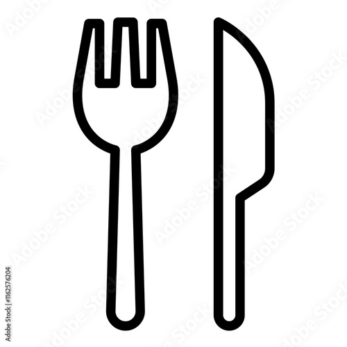 Vector Design Fork and Knife Icon Style