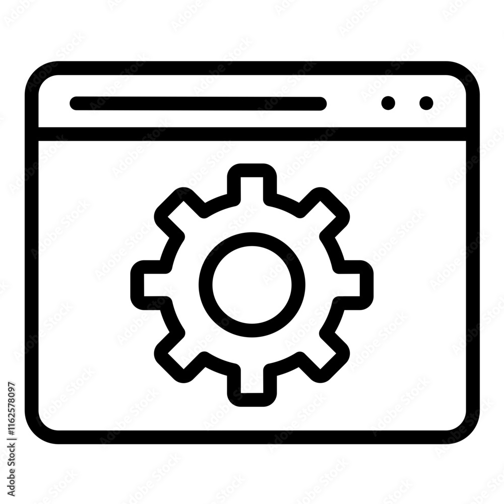 Vector Design Browser Setting Icon Style Vector Design Browser Setting Icon Style