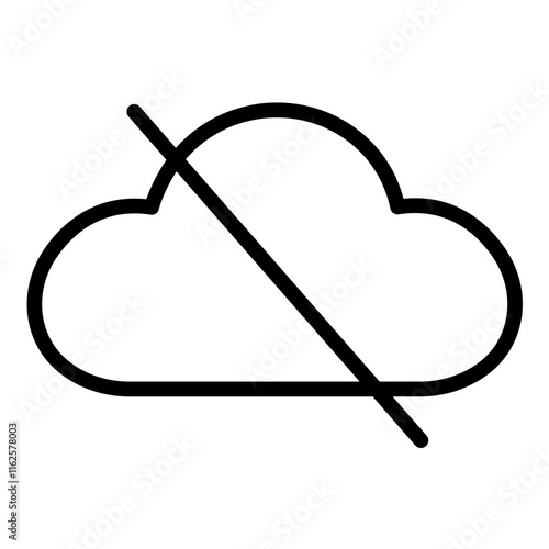 Vector Design Cloud Inaccessible Icon Style